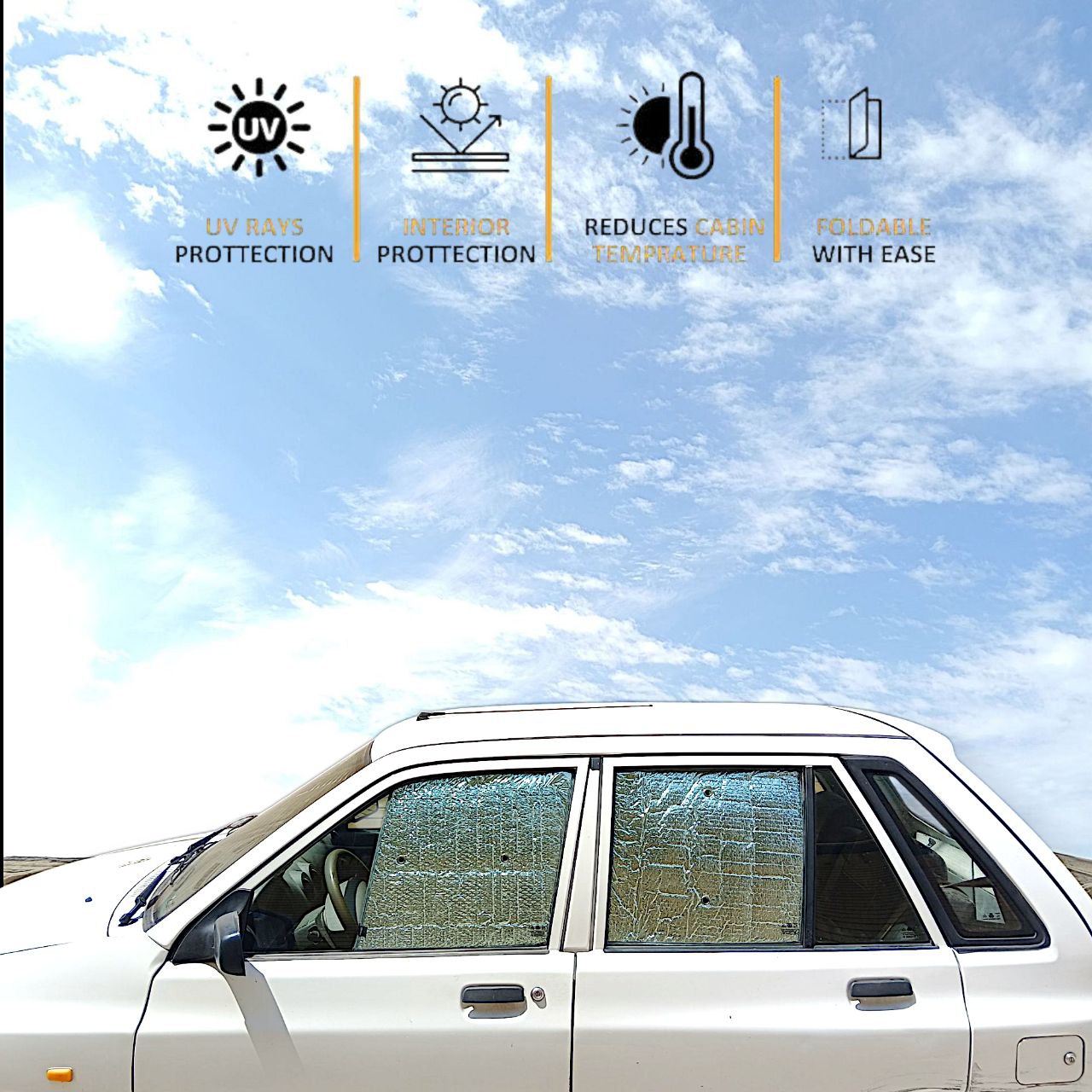 پرده رفلکسی خودرو باینو برای پراید